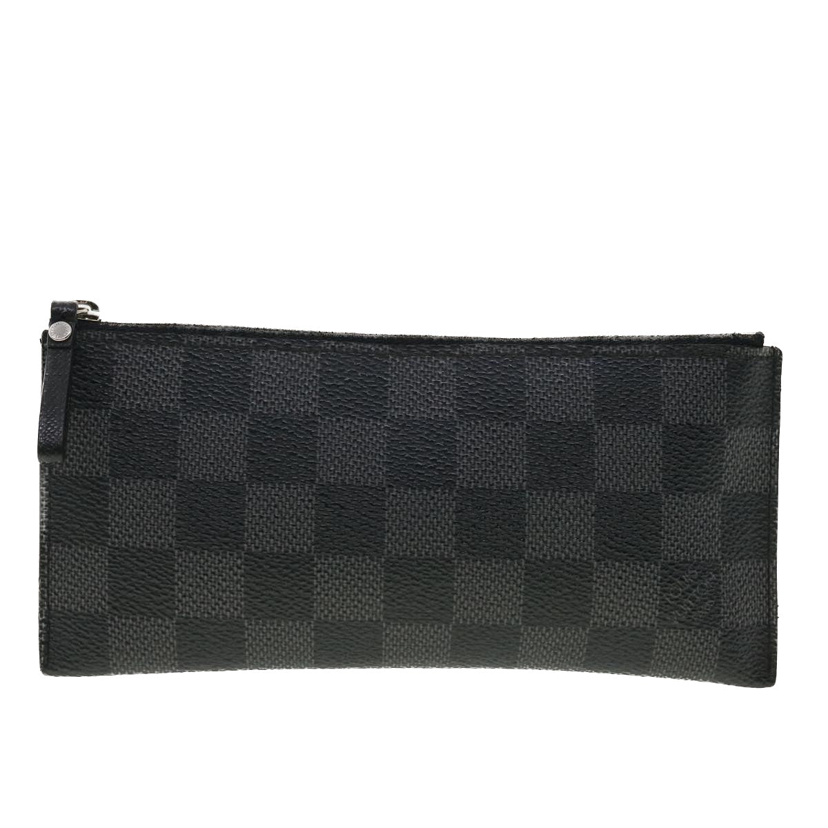 LOUIS VUITTON Damier Graphite Coin Purse LV Auth yk6394