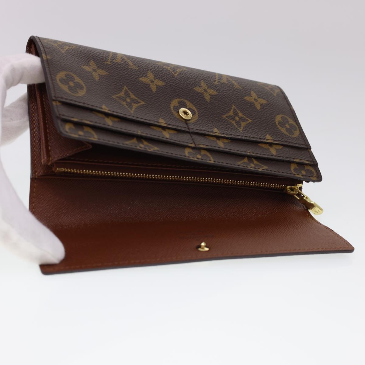 LOUIS VUITTON Monogram Portefeiulle Sarah Long Wallet M66556 LV Auth yk6395