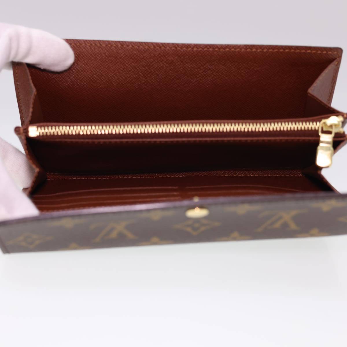 LOUIS VUITTON Monogram Portefeiulle Sarah Long Wallet M66556 LV Auth yk6395