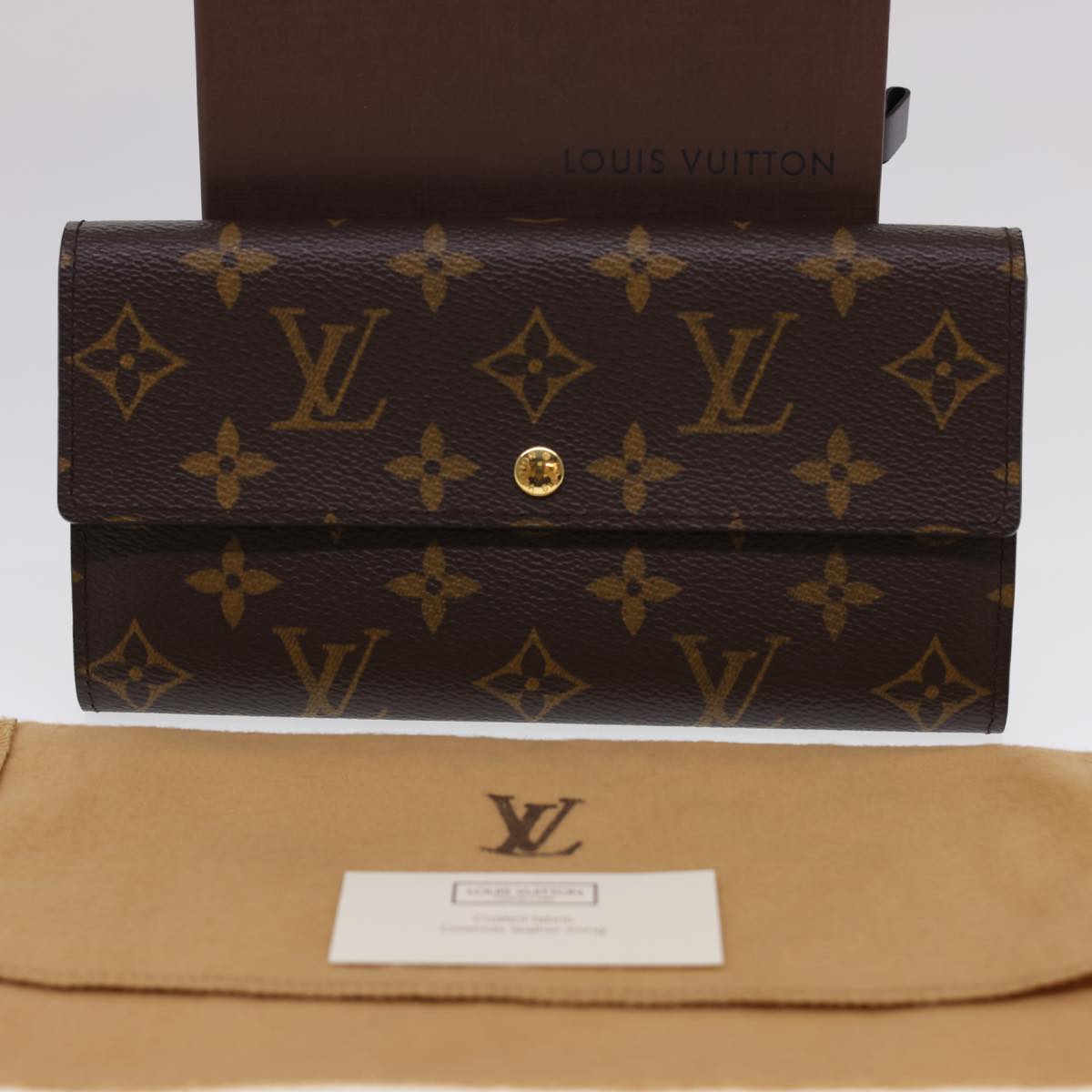 LOUIS VUITTON Monogram Portefeiulle Sarah Long Wallet M66556 LV Auth yk6395