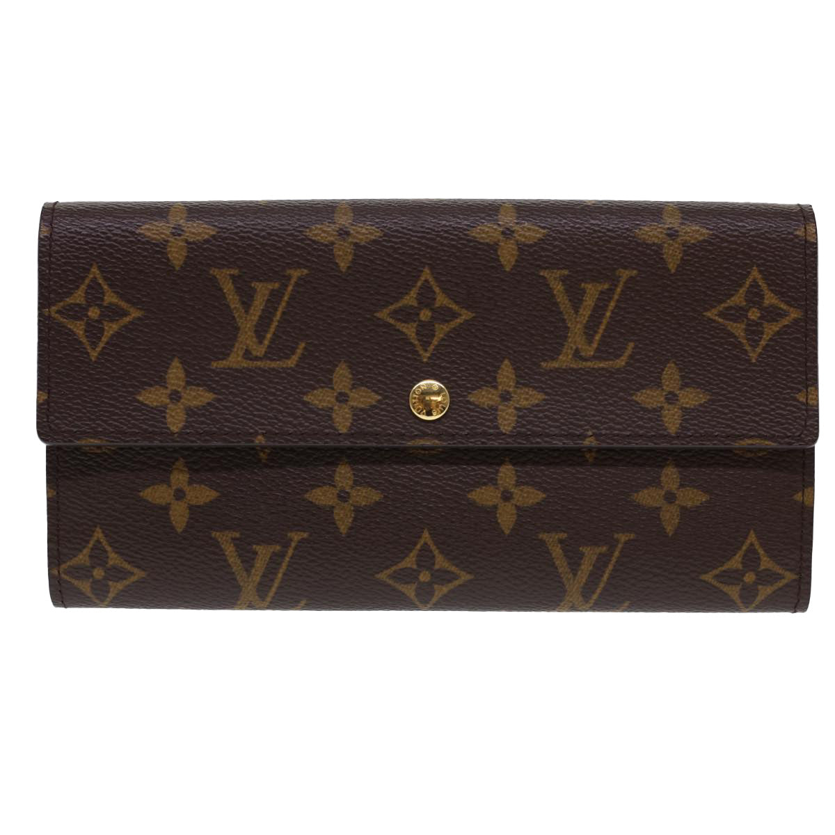 LOUIS VUITTON Monogram Portefeiulle Sarah Long Wallet M66556 LV Auth yk6395