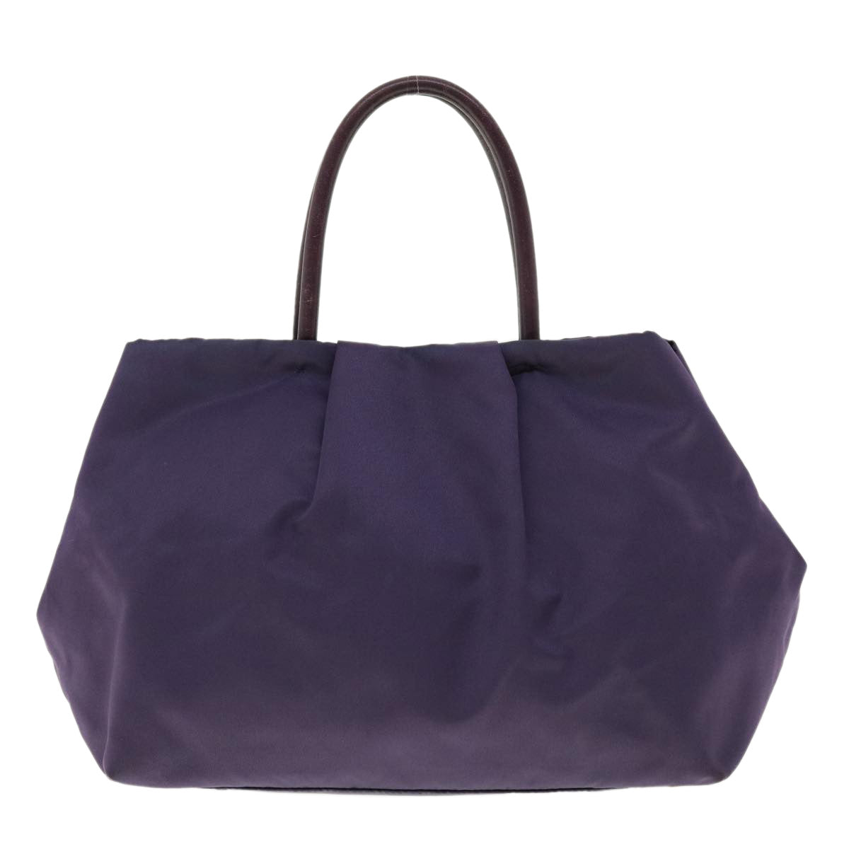 PRADA Ribbon Hand Bag Nylon Purple Auth yk6408 - 0