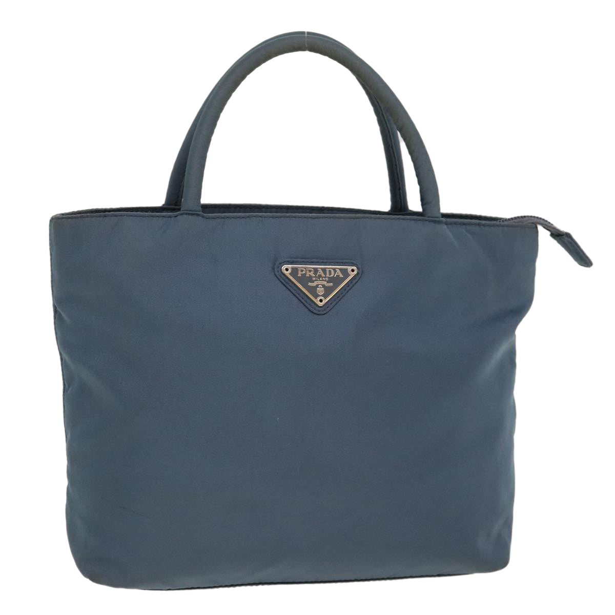PRADA Hand Bag Nylon Blue Auth yk6445