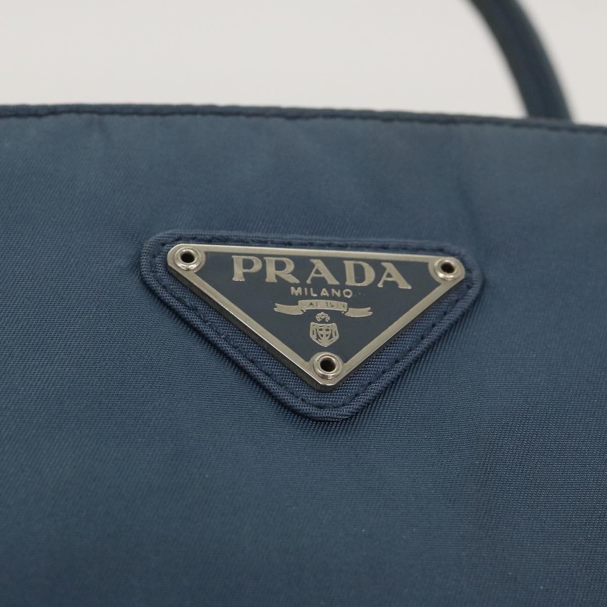 PRADA Hand Bag Nylon Blue Auth yk6445