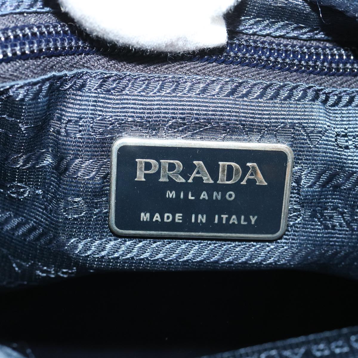 PRADA Hand Bag Nylon Blue Auth yk6445