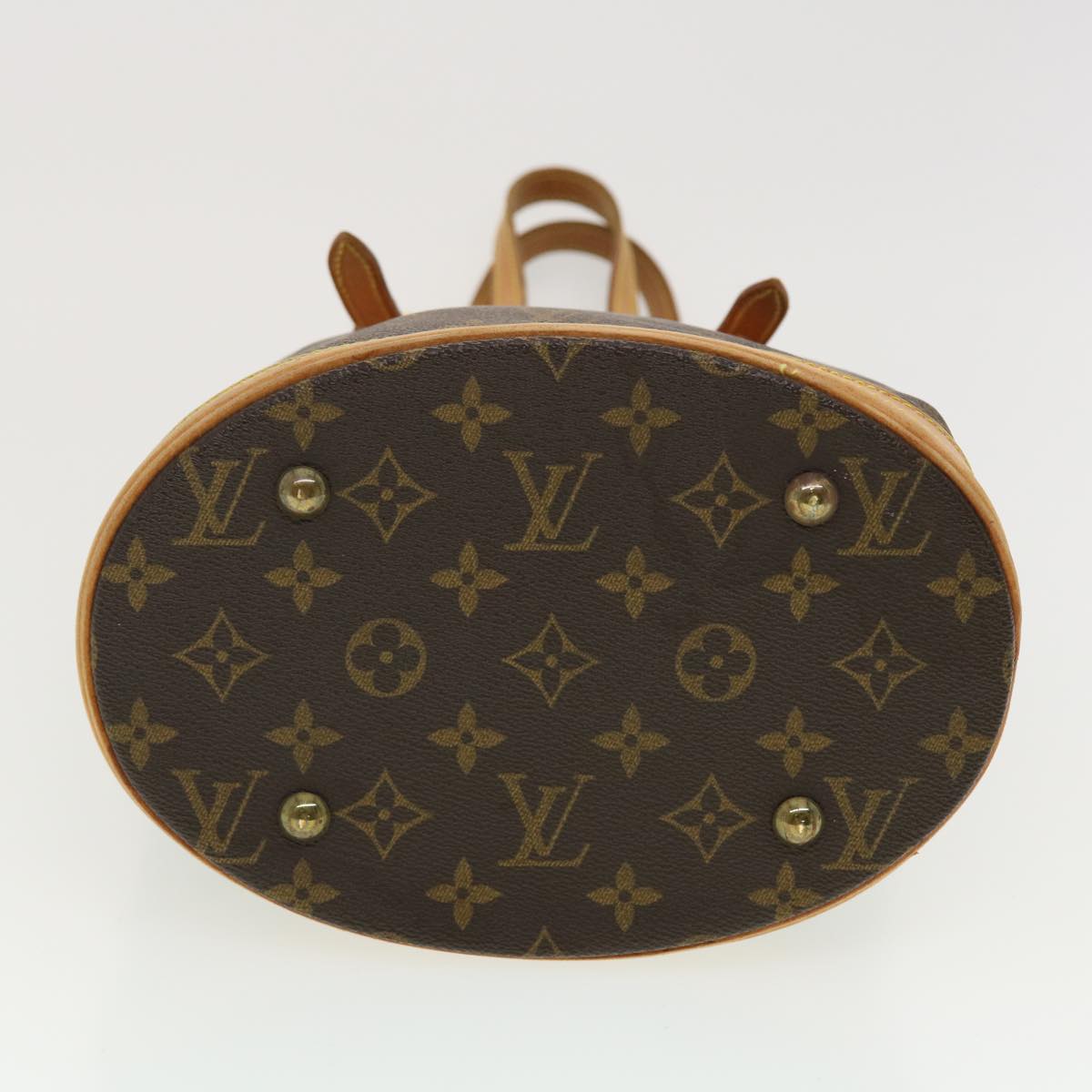 LOUIS VUITTON Monogram Bucket PM Shoulder Bag M42238 LV Auth yk6456