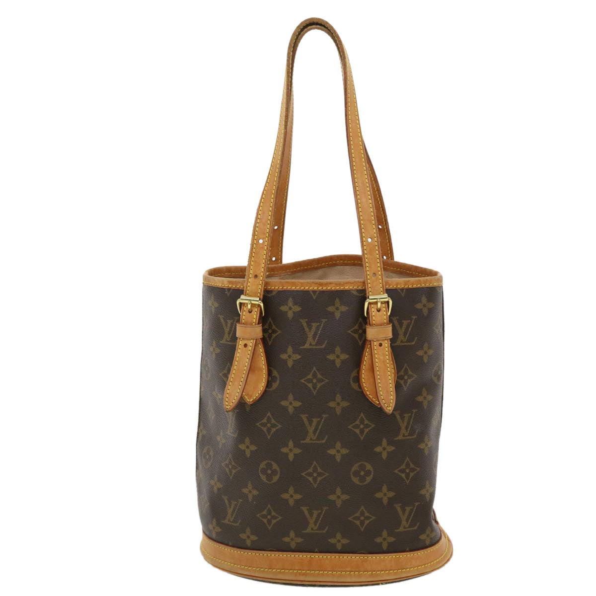 LOUIS VUITTON Monogram Bucket PM Shoulder Bag M42238 LV Auth yk6456