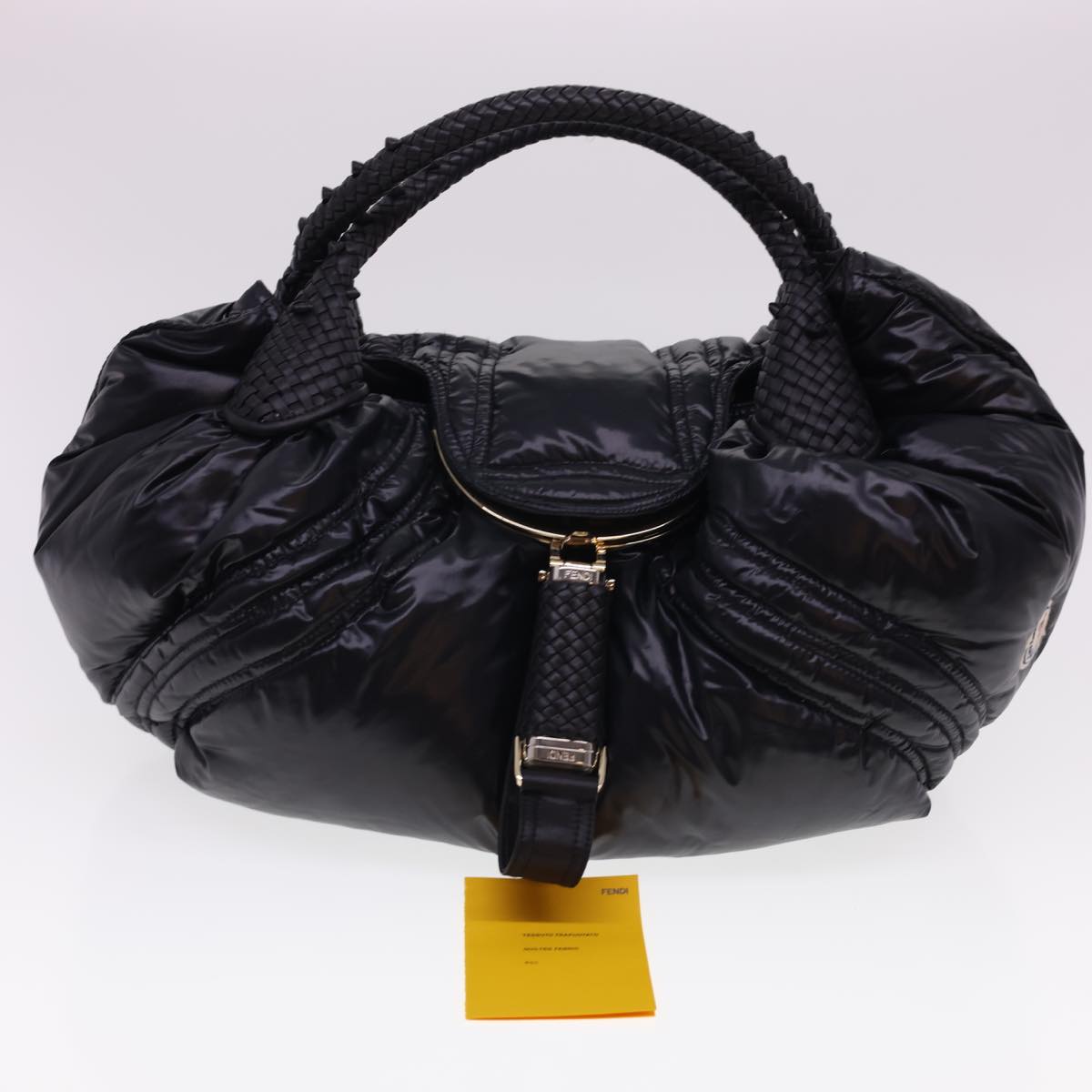 FENDI Spy Hand Bag Moncler Collaboration Nylon Black Auth yk6510