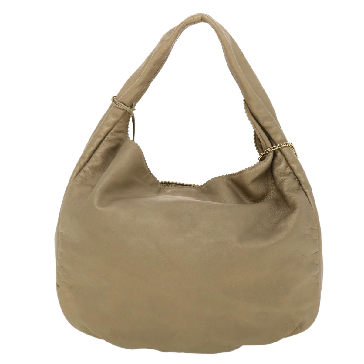 LOEWE Shoulder Bag Leather Beige Auth yk6519 - 0