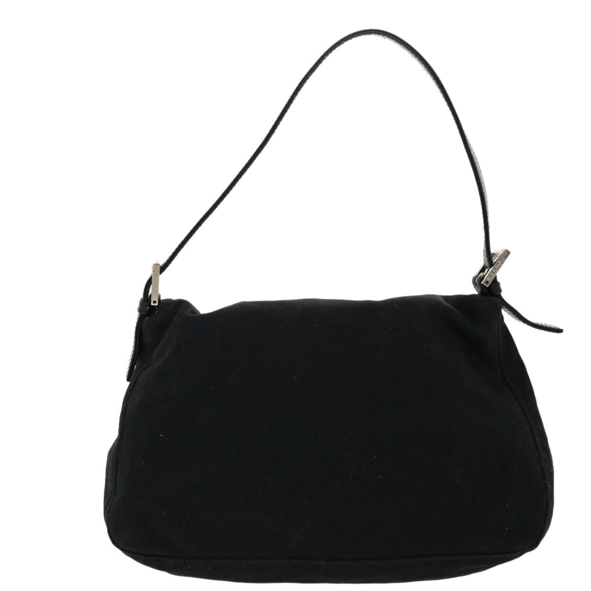 FENDI Mamma Baguette Shoulder Bag Nylon Black Auth yk6524 - 0