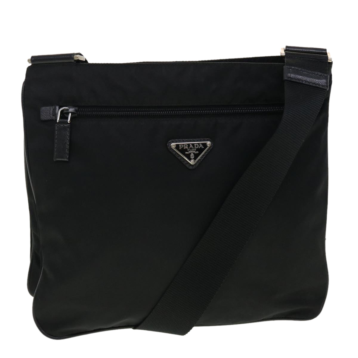 PRADA Shoulder Bag Nylon Black Auth yk6541