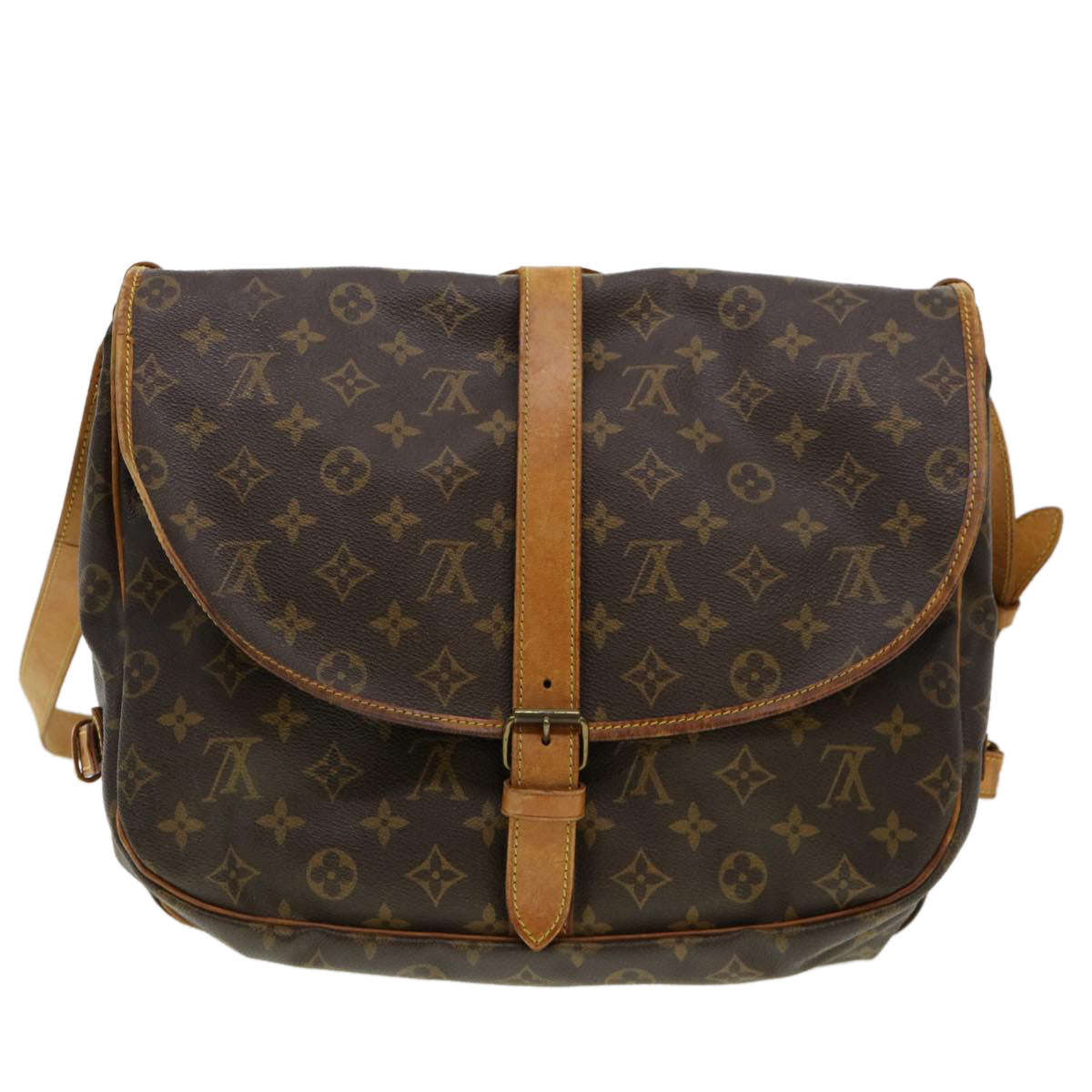 LOUIS VUITTON Monogram Saumur 35 Shoulder Bag M42254 LV Auth yk6586 - 0