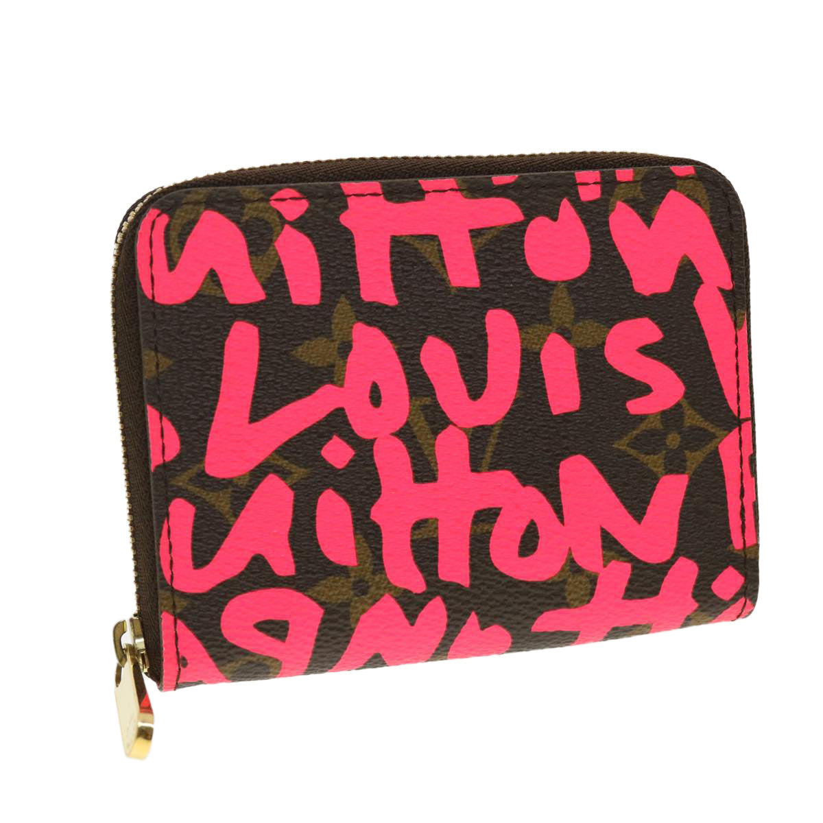 LOUIS VUITTON Monogram Graffiti Zippy Coin Purse Fuchsia M93707 LV Auth yk6630