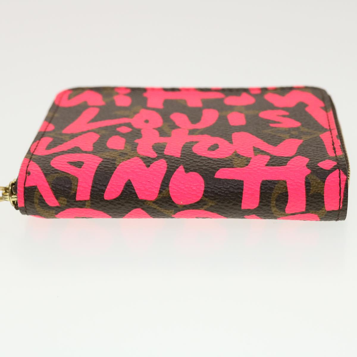 LOUIS VUITTON Monogram Graffiti Zippy Coin Purse Fuchsia M93707 LV Auth yk6630