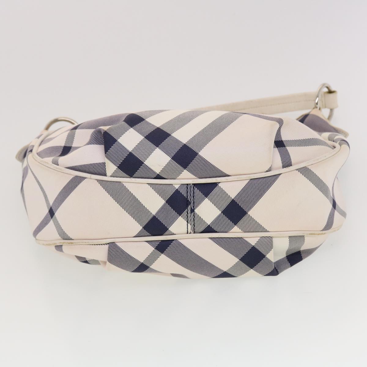 BURBERRY Nova Check Blue Label Shoulder Bag Canvas Pink Navy Auth yk6698B