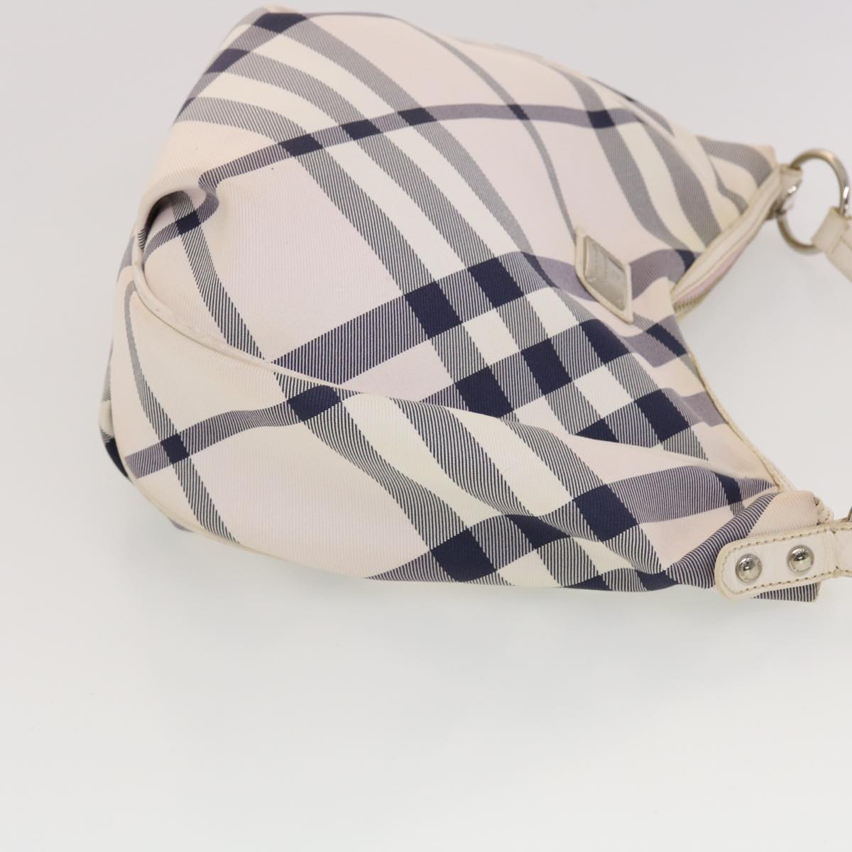 BURBERRY Nova Check Blue Label Shoulder Bag Canvas Pink Navy Auth yk6698B