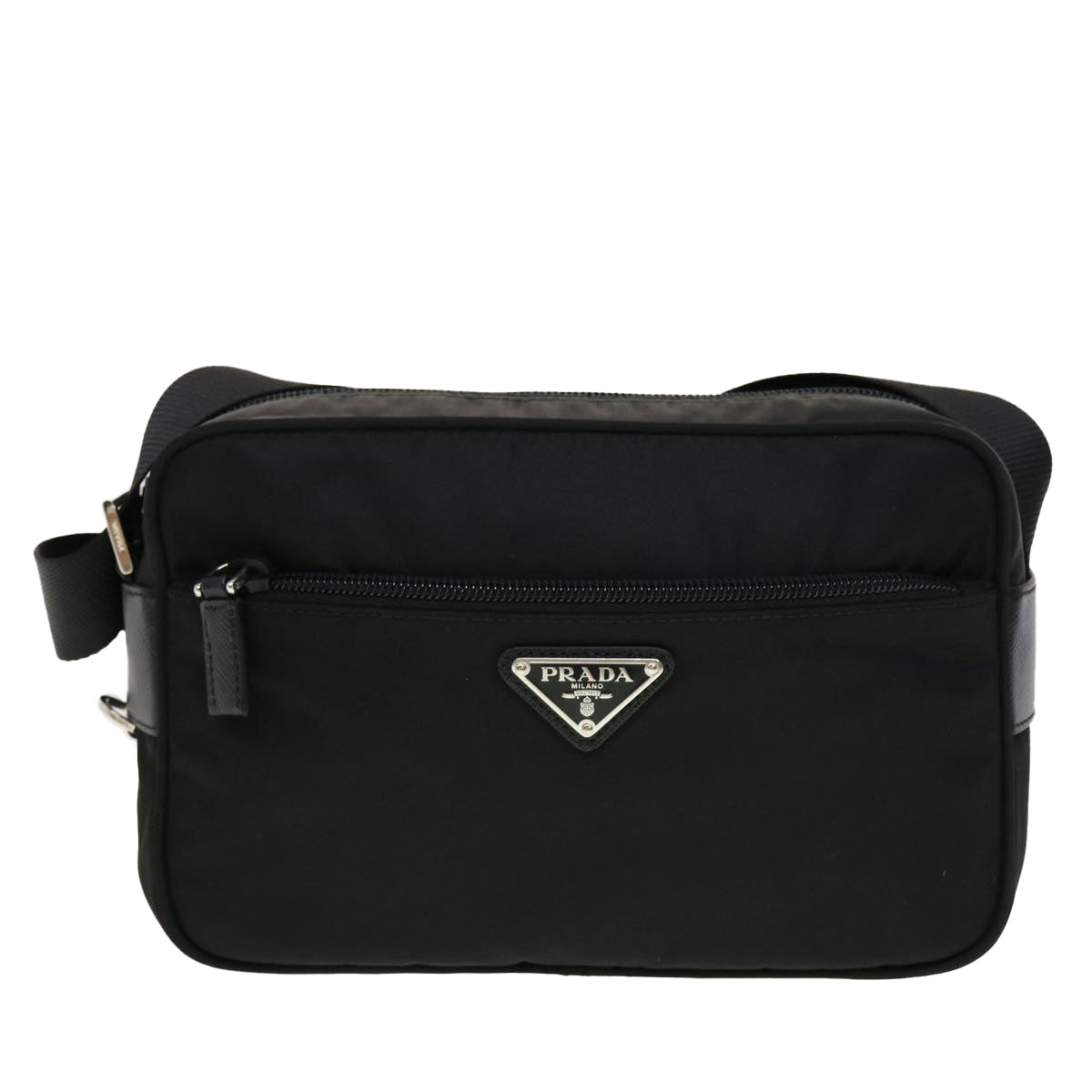 PRADA Shoulder Bag Nylon Black 1BC167 Auth yk6729