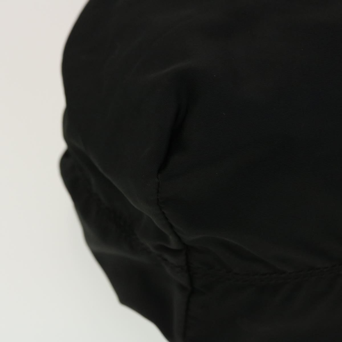 PRADA Shoulder Bag Nylon Leather Black Auth yk6734B