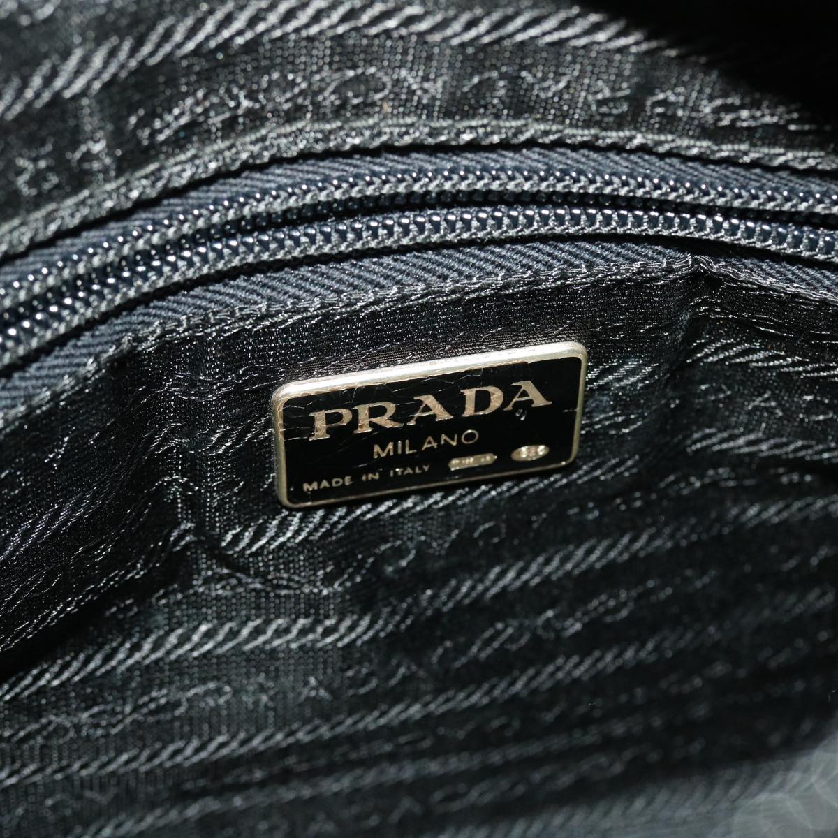 PRADA Hand Bag Suede Black Auth yk6737B