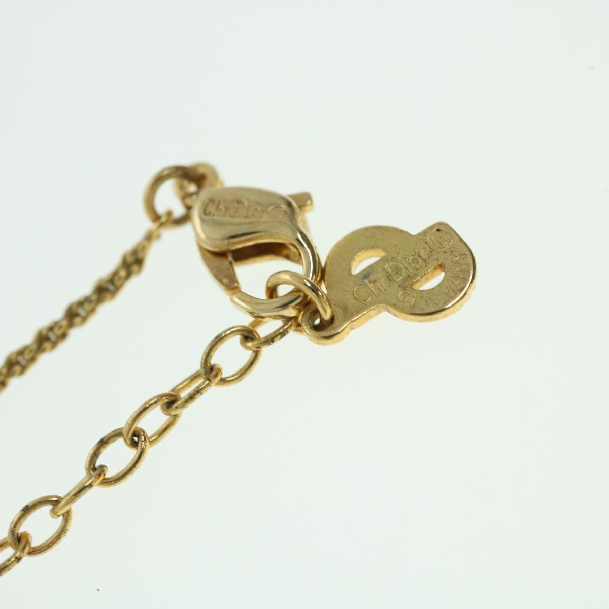 Christian Dior Necklace Gold Tone Auth yk6743B