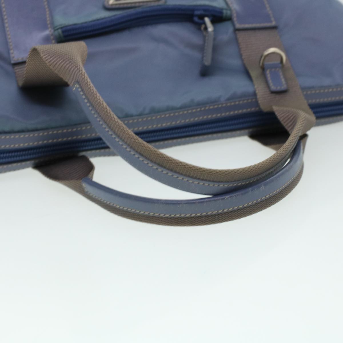 PRADA Hand Bag Nylon Blue Auth yk6770