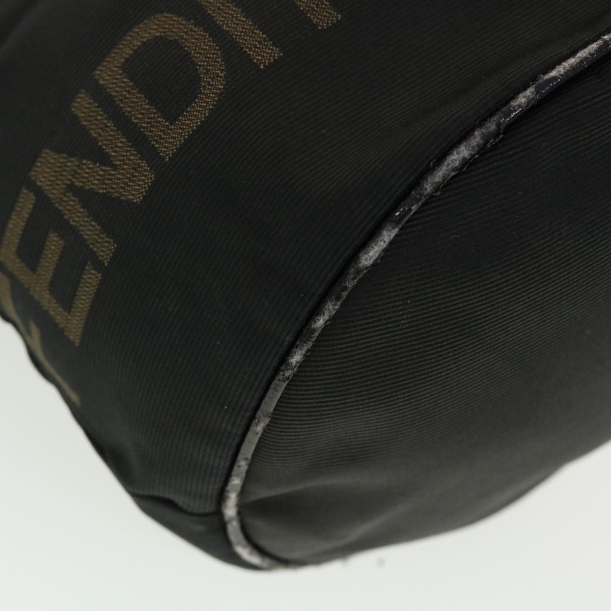 FENDI Hand Bag Nylon Black 2119 26526 089 Auth yk6785