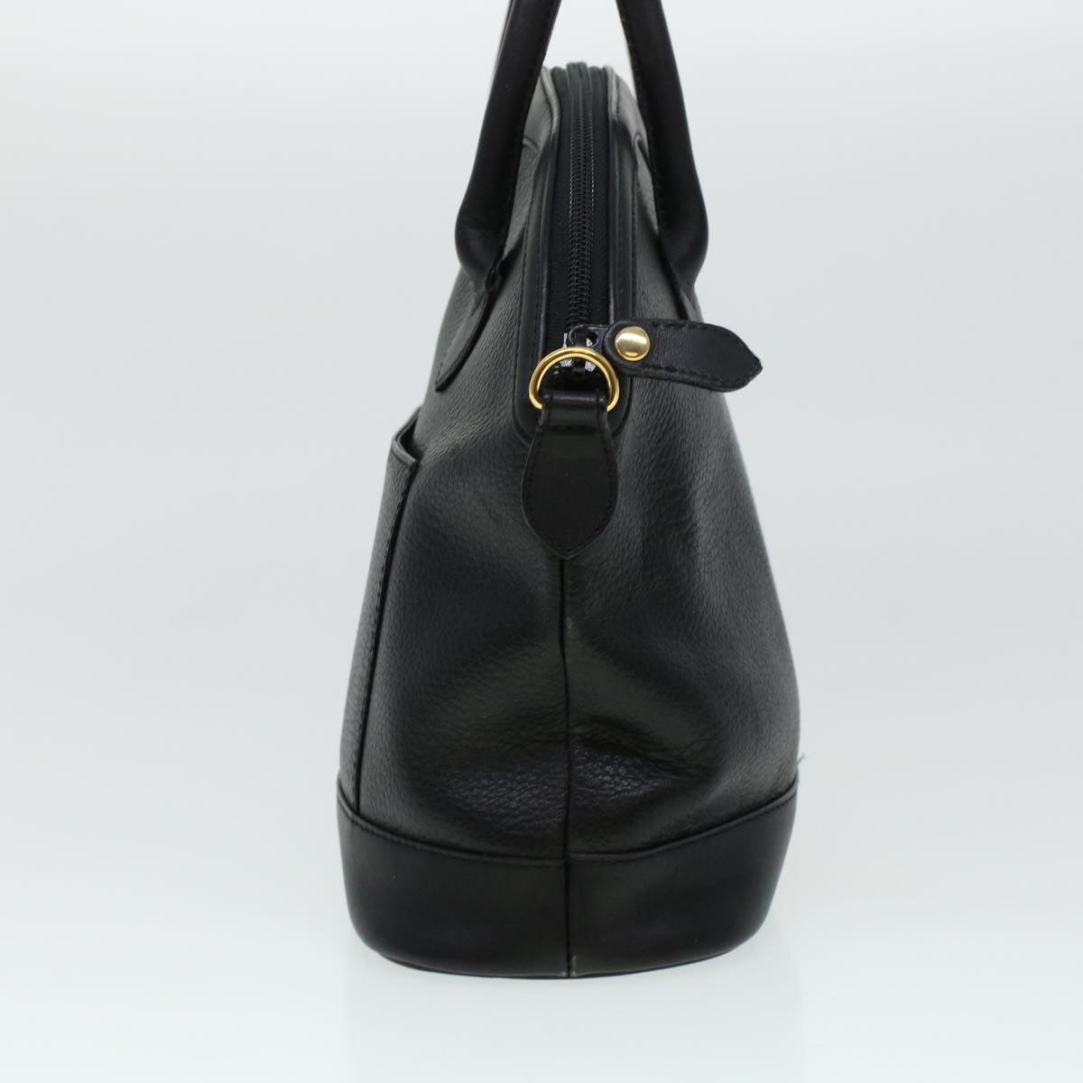 Burberrys Hand Bag Leather 2way Black Auth yk6818B