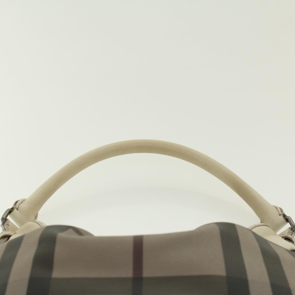 BURBERRY Nova Check Shoulder Bag PVC Leather Brown Auth yk6846B