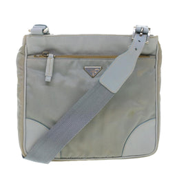 PRADA Shoulder Bag Nylon Blue Auth yk6849B