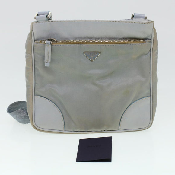 PRADA Shoulder Bag Nylon Blue Auth yk6849B