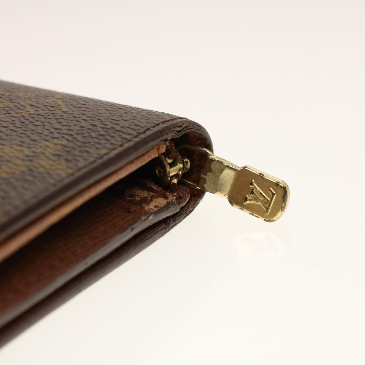 LOUIS VUITTON Monogram Porte Monnaie Billets Tresor Wallet M61730 Auth yk6861B