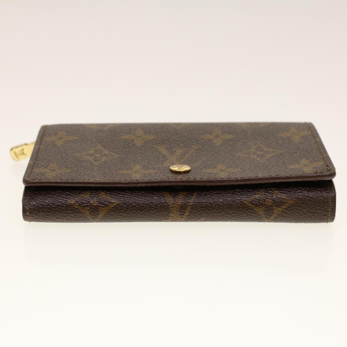 LOUIS VUITTON Monogram Porte Monnaie Billets Tresor Wallet M61730 Auth yk6861B