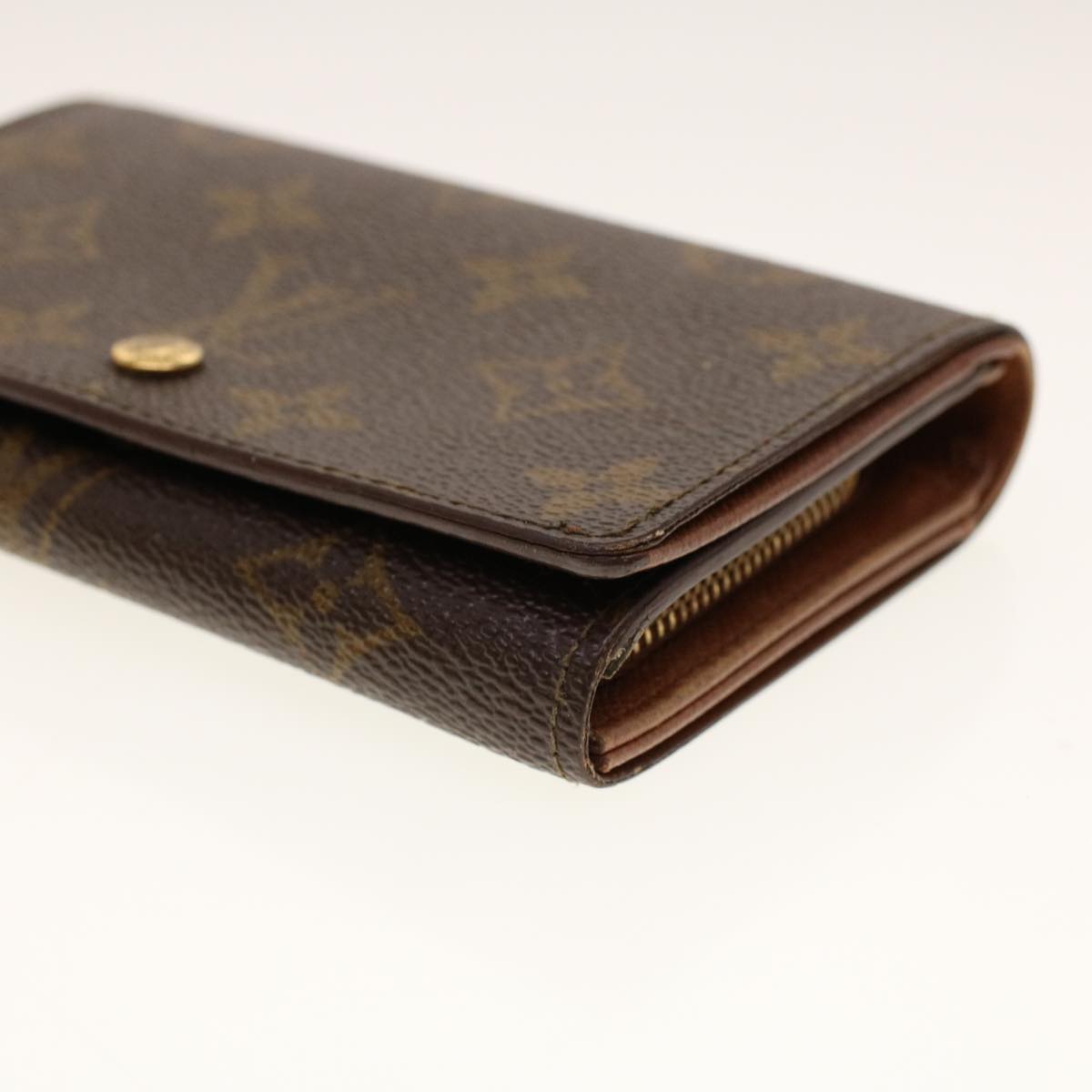 LOUIS VUITTON Monogram Porte Monnaie Billets Tresor Wallet M61730 Auth yk6861B