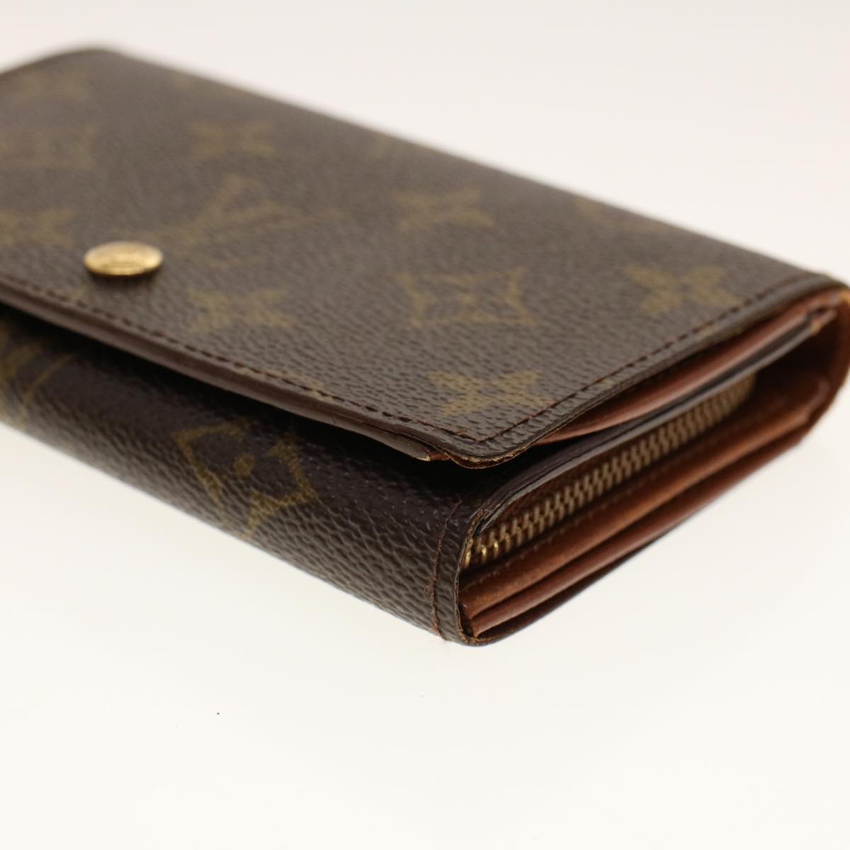 LOUIS VUITTON Monogram Porte Monnaie Billets Tresor Wallet M61730 Auth yk6862B