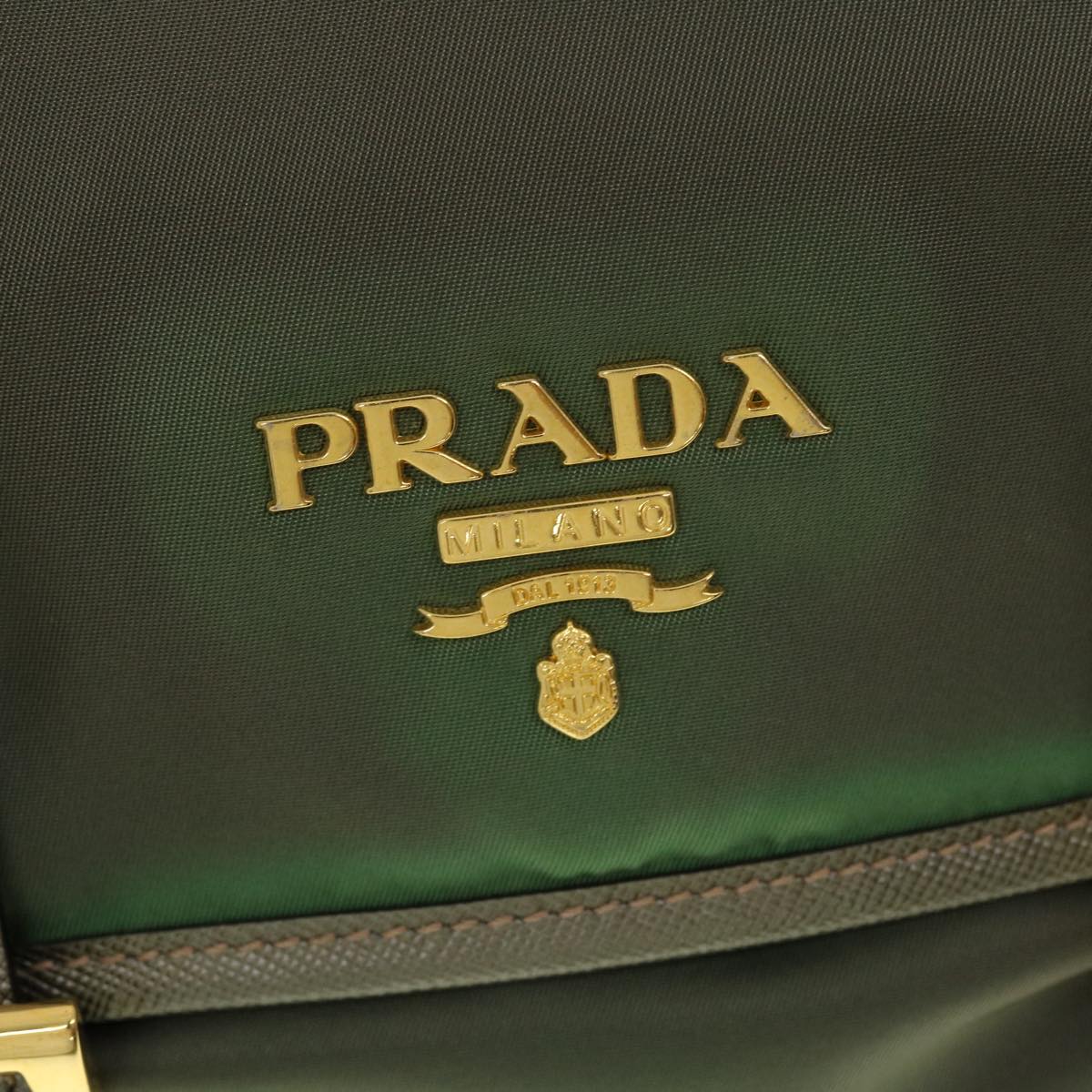 PRADA Shoulder Bag Nylon Green Auth yk6873B