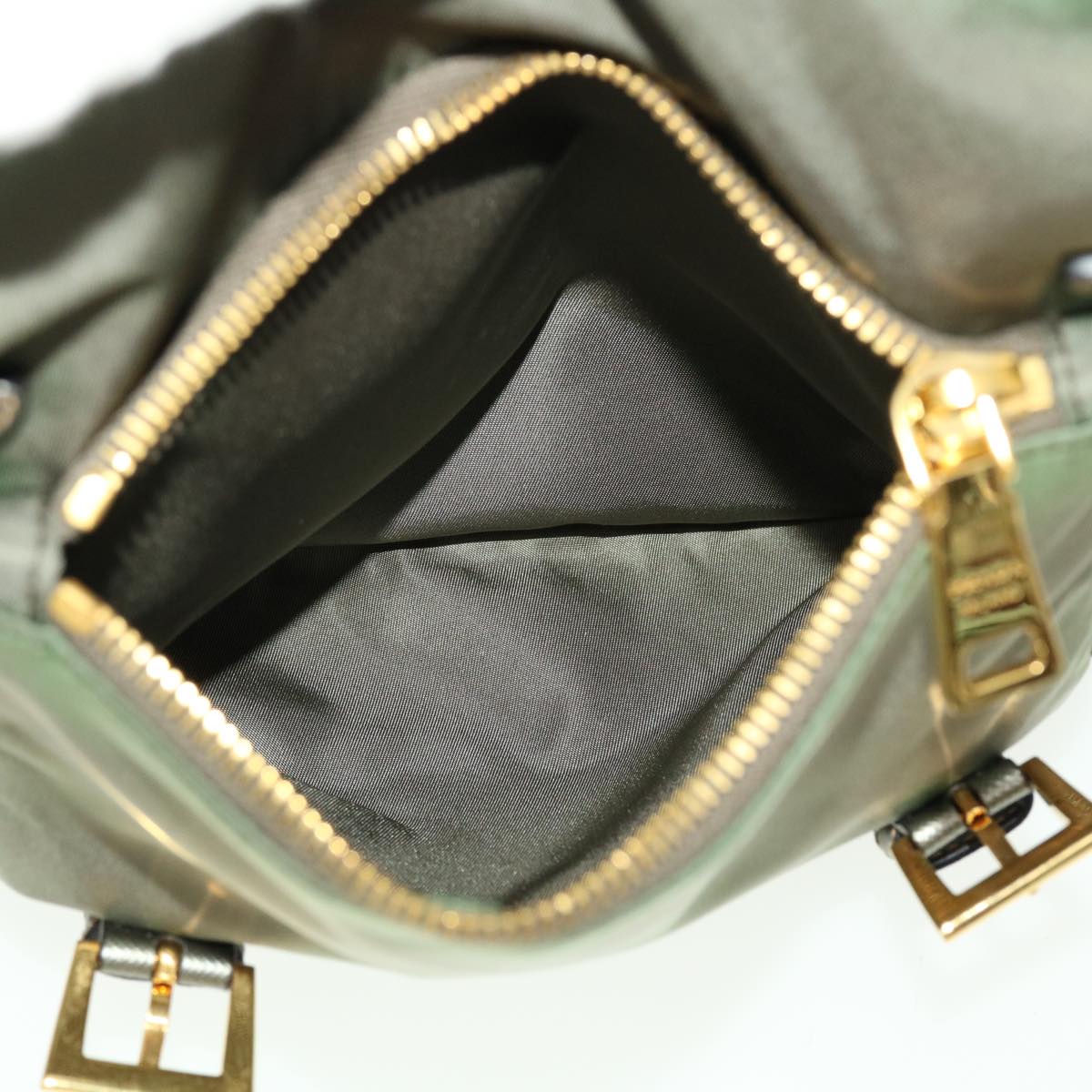 PRADA Shoulder Bag Nylon Green Auth yk6873B