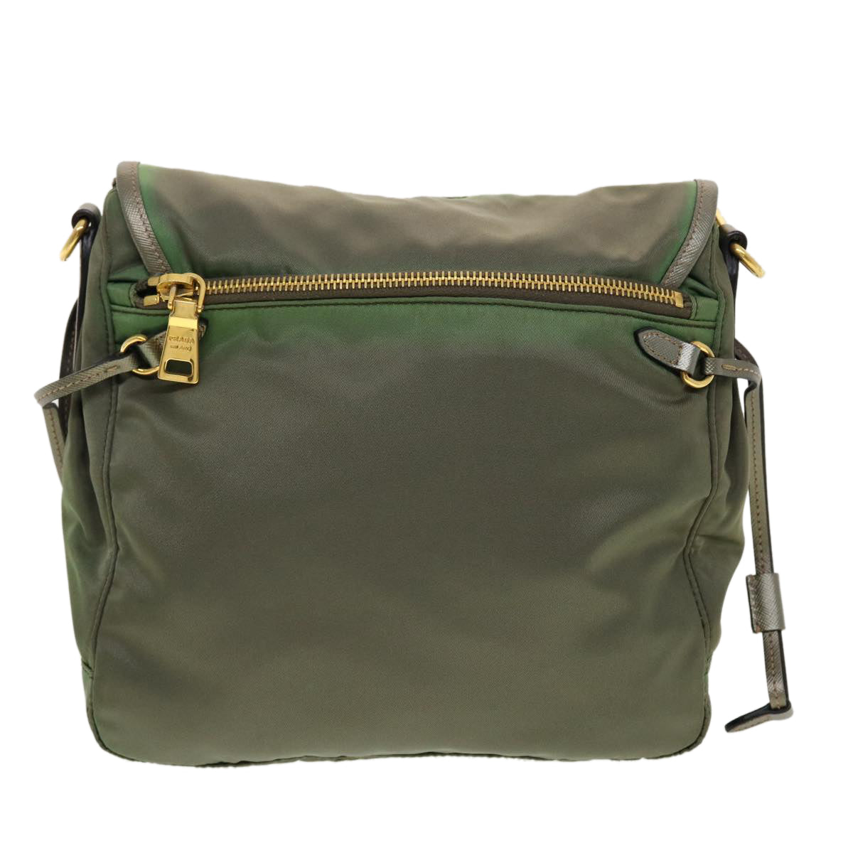 PRADA Shoulder Bag Nylon Green Auth yk6873B - 0