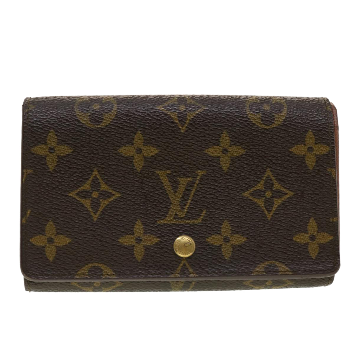 LOUIS VUITTON Monogram Porte Monnaie Billets Tresor Wallet M61730 Auth yk6921