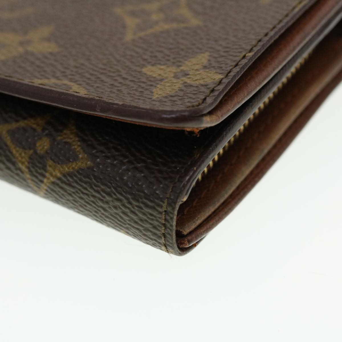 LOUIS VUITTON Monogram Porte Monnaie Billets Tresor Wallet M61730 Auth yk6921