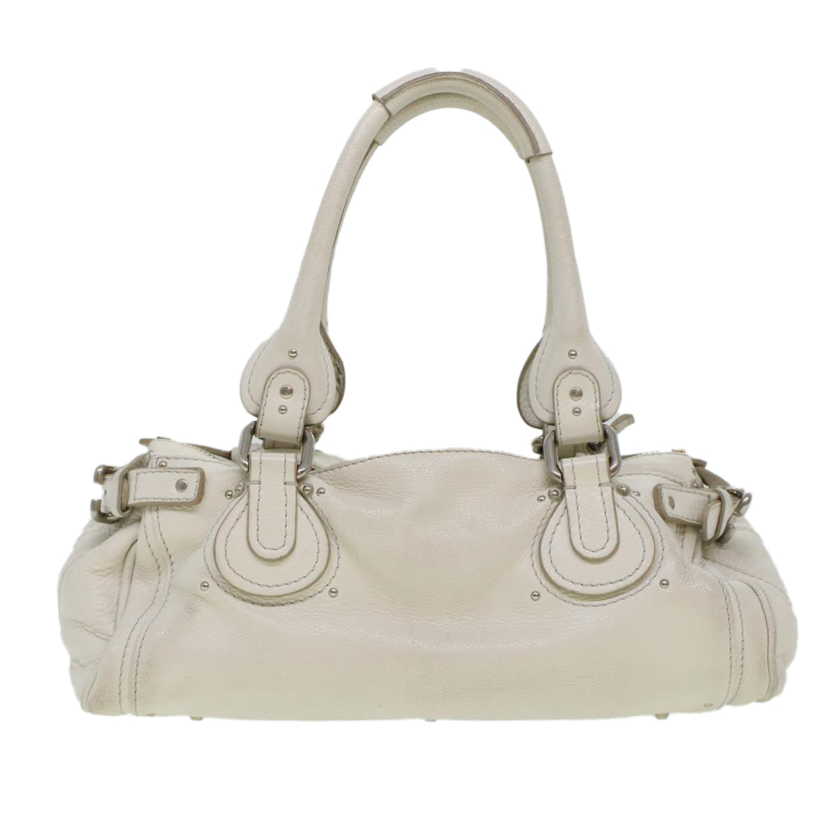 Chloe Paddington Hand Bag Leather White 03-08-51-5191 Auth yk6940 - 0
