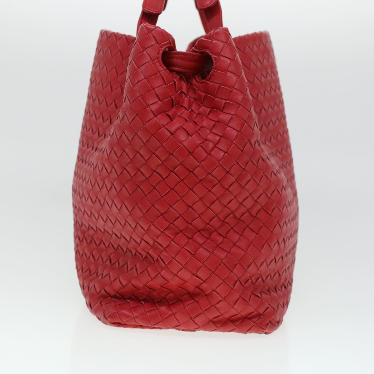 BOTTEGAVENETA INTRECCIATO large Garuda Bag Leather Red Auth yk6950