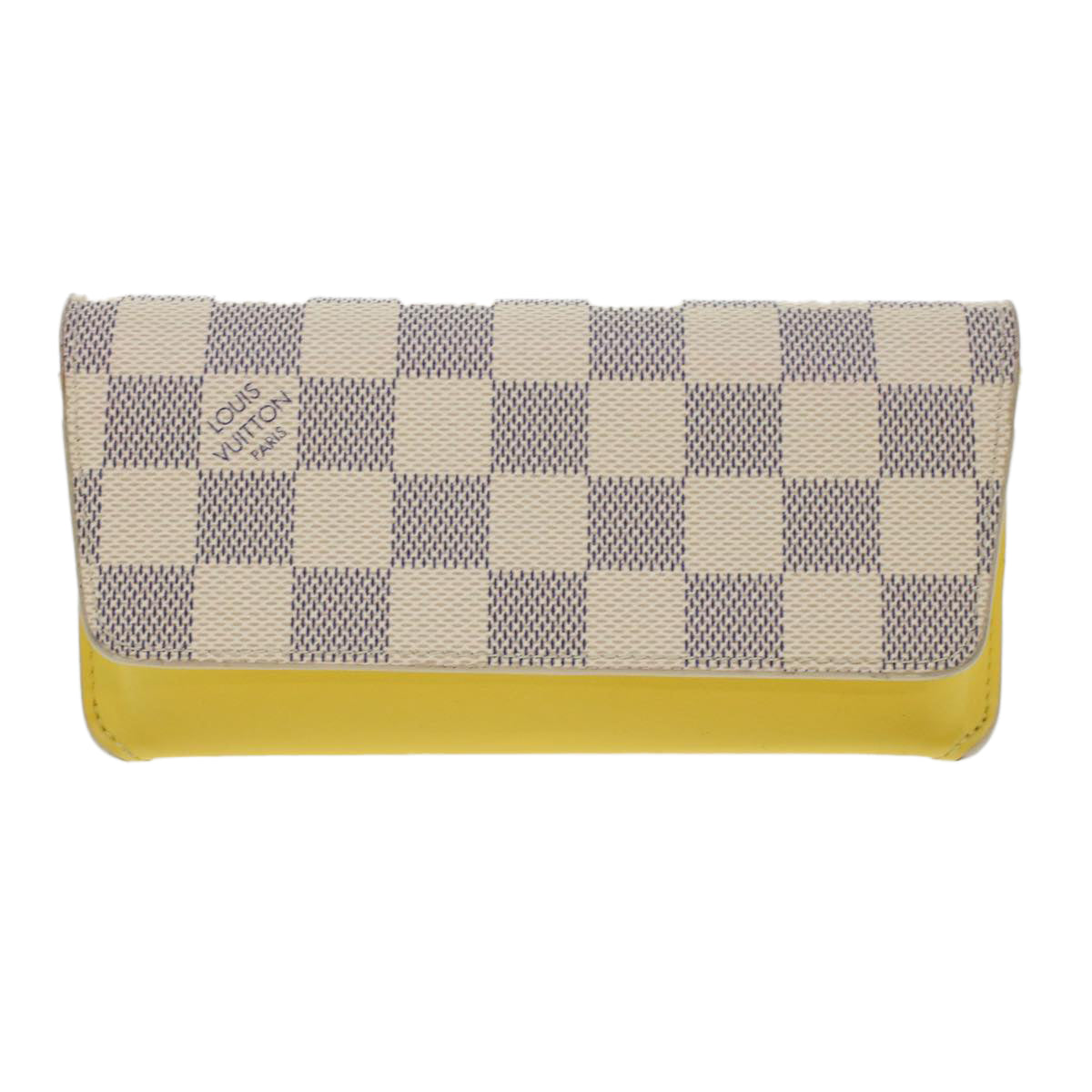 LOUIS VUITTON Damier Azur Etui Lunette Woody Glasses Case GI0388 LV Auth yk6958