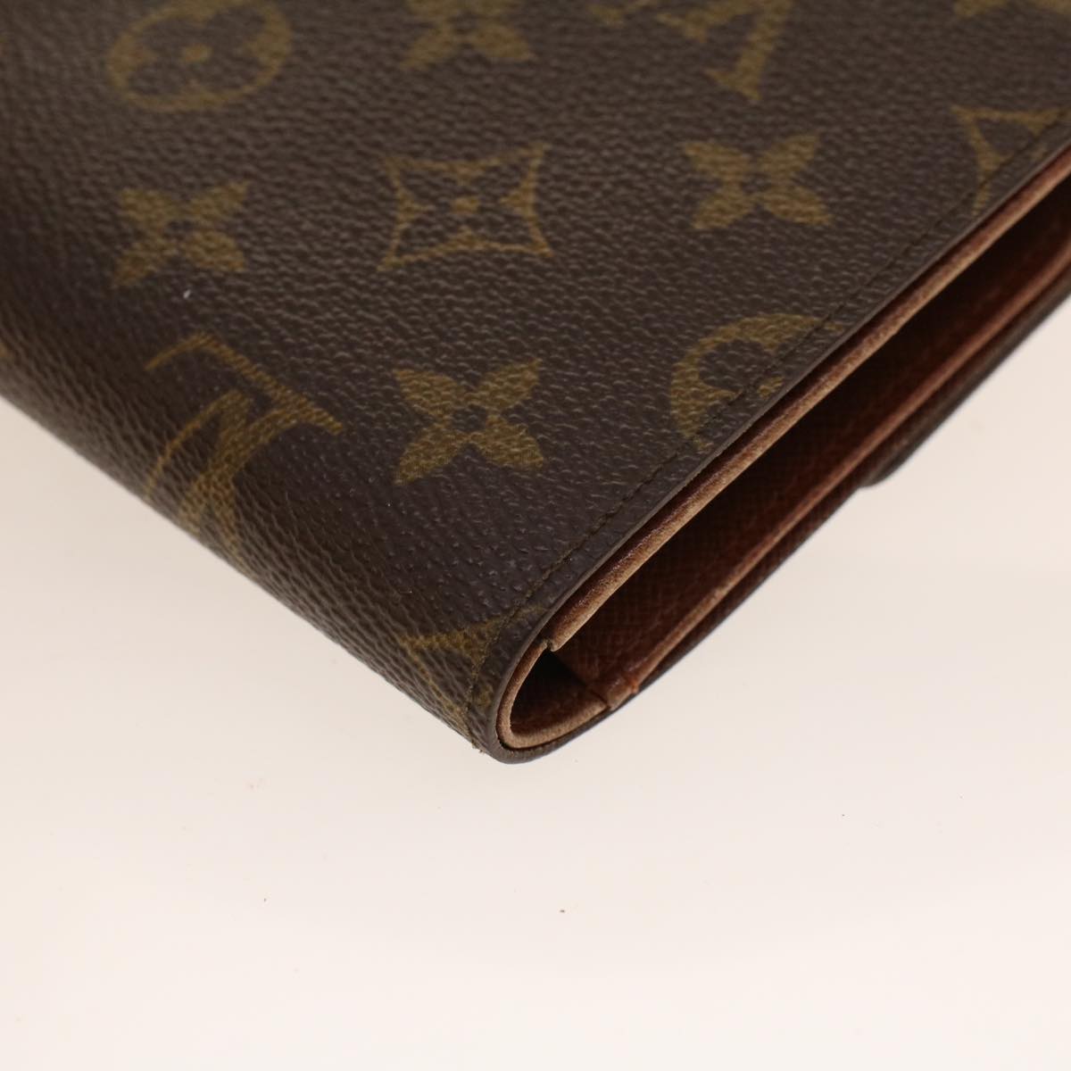 LOUIS VUITTON Monogram Porte Tresor Etui chequier Wallet M61200 LV Auth yk6974