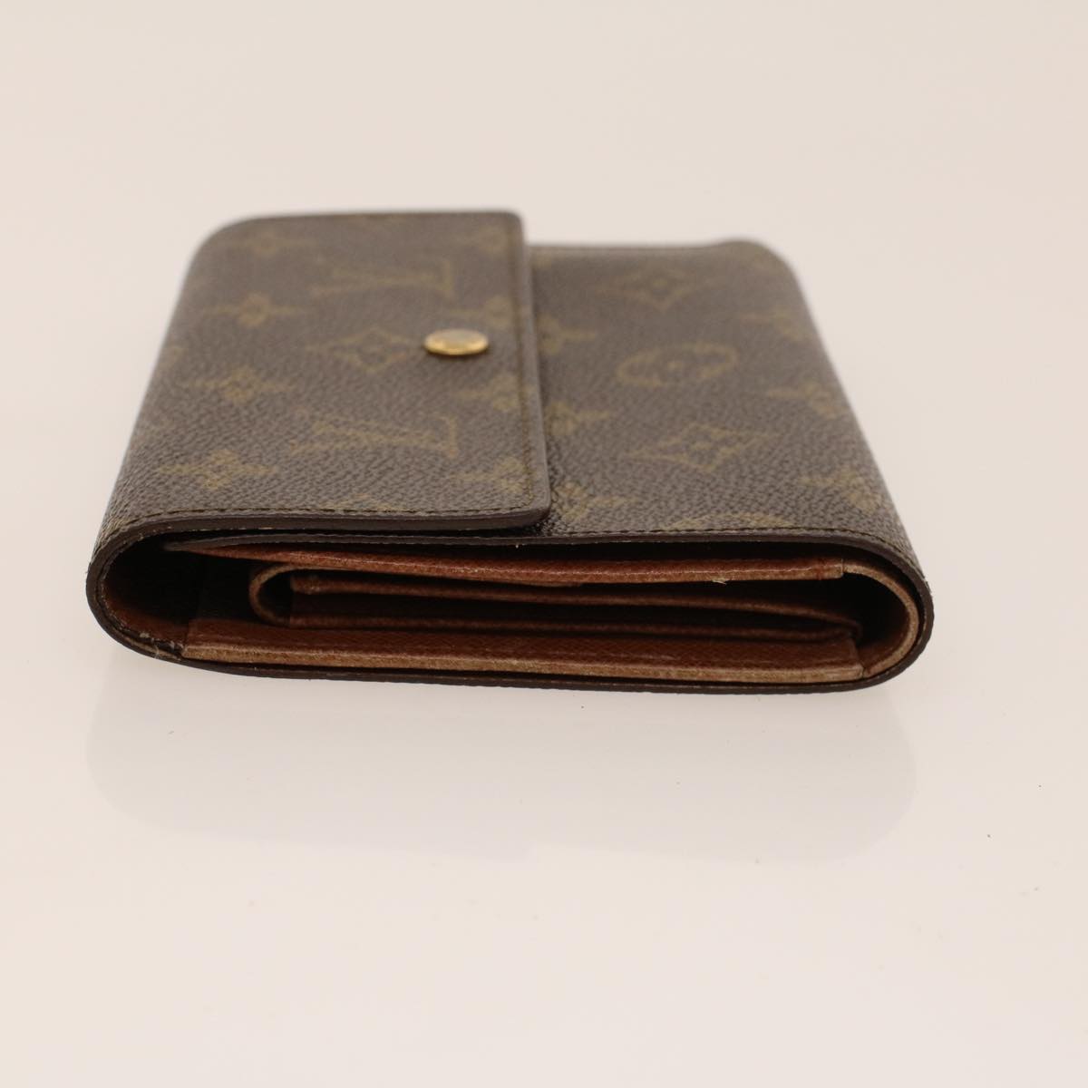 LOUIS VUITTON Monogram Porte Tresor Etui chequier Wallet M61200 LV Auth yk6974