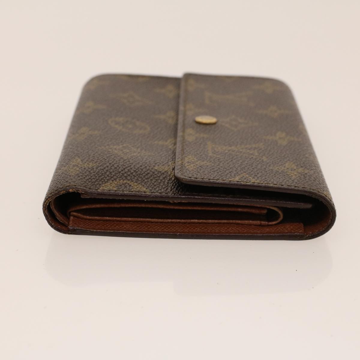 LOUIS VUITTON Monogram Porte Tresor Etui chequier Wallet M61200 LV Auth yk6974