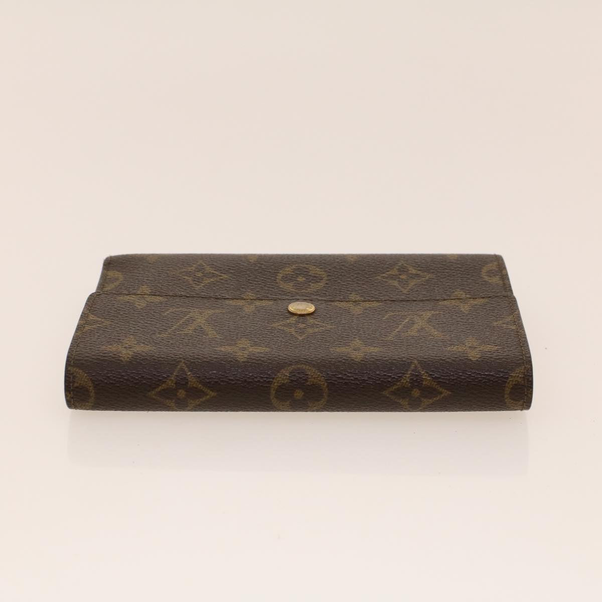 LOUIS VUITTON Monogram Porte Tresor Etui chequier Wallet M61200 LV Auth yk6974