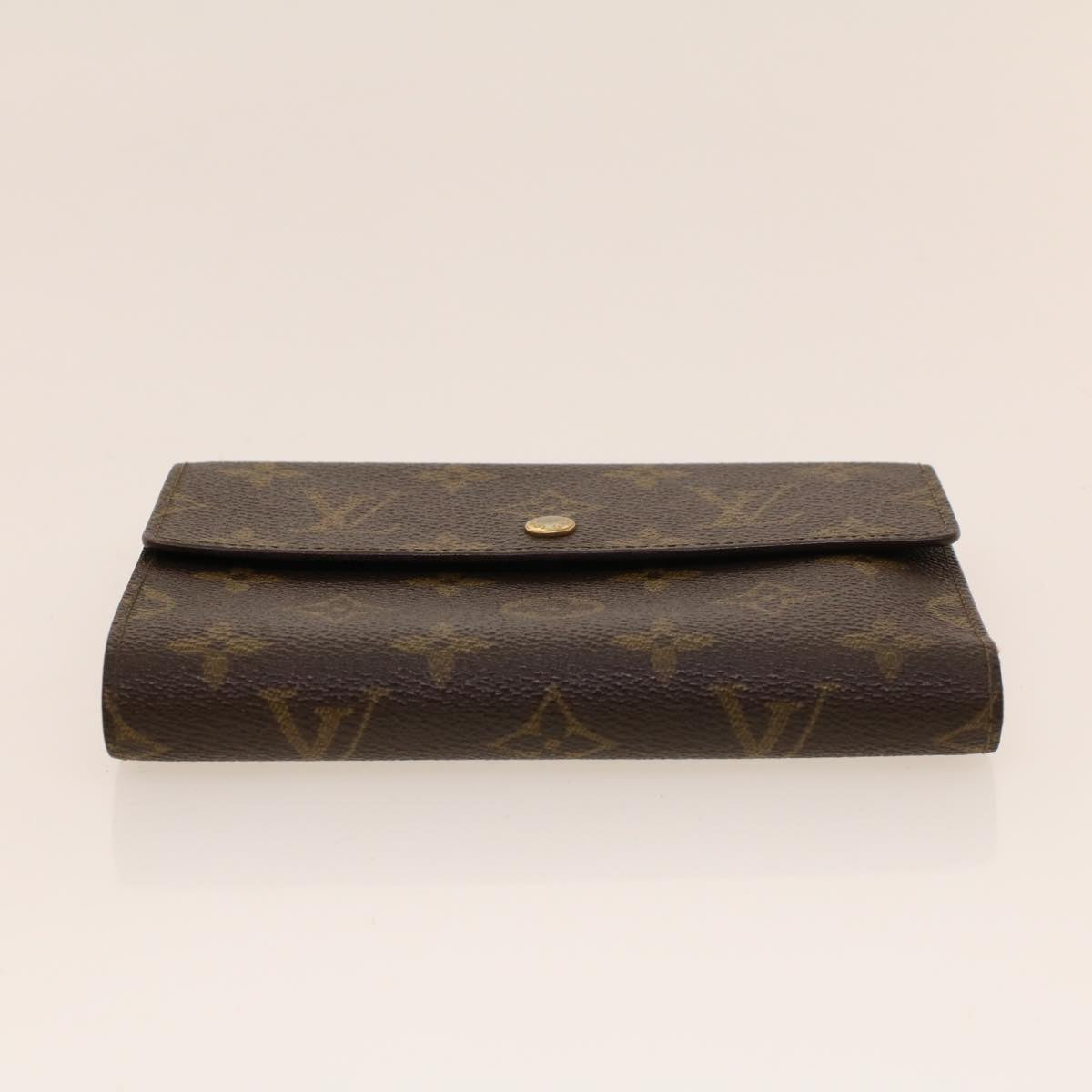 LOUIS VUITTON Monogram Porte Tresor Etui chequier Wallet M61200 LV Auth yk6974