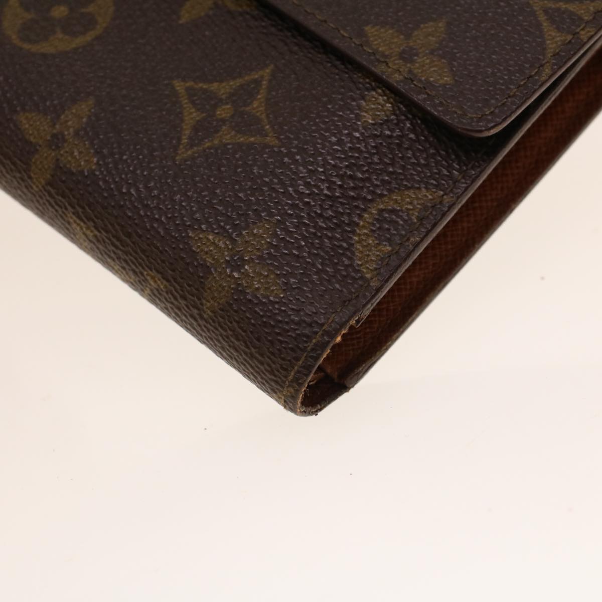 LOUIS VUITTON Monogram Porte Tresor Etui chequier Wallet M61200 LV Auth yk6974