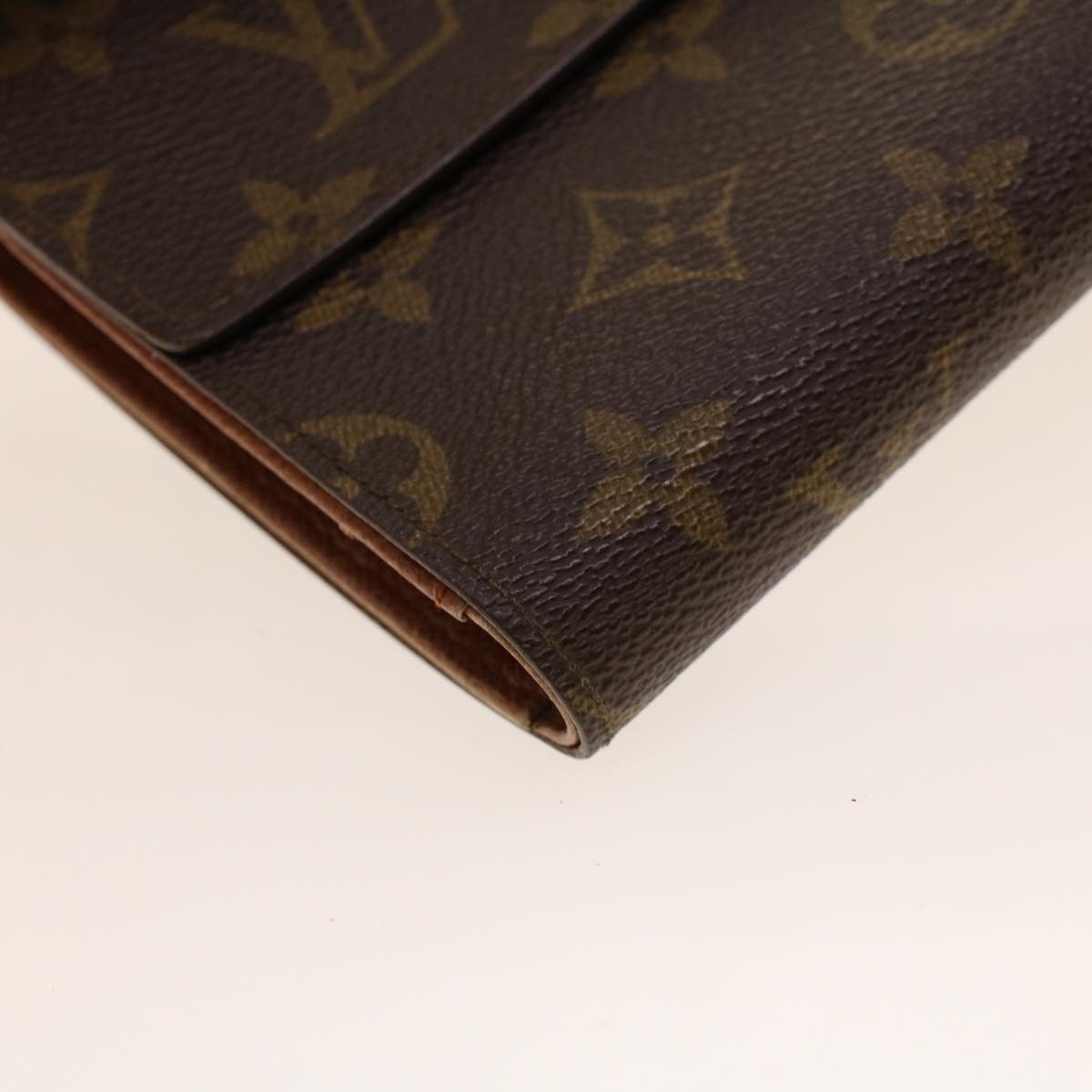 LOUIS VUITTON Monogram Porte Tresor Etui chequier Wallet M61200 LV Auth yk6974