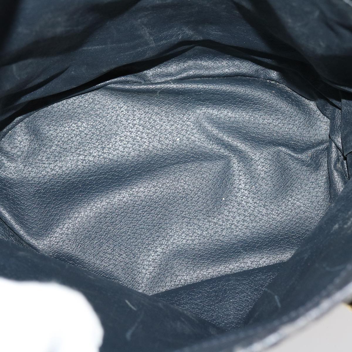 Burberrys Nova Check Shoulder Bag PVC Leather Navy Auth yk7007B
